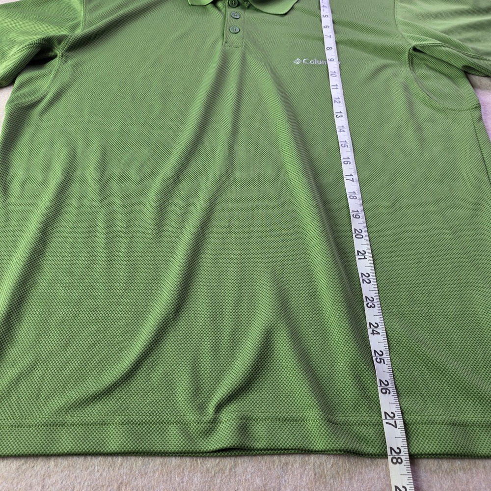 Columbia Omni Shade Polo Shirt Sz L PFG Green Logo Active Golf Tennis Outdoor - Picture 6 of 8
